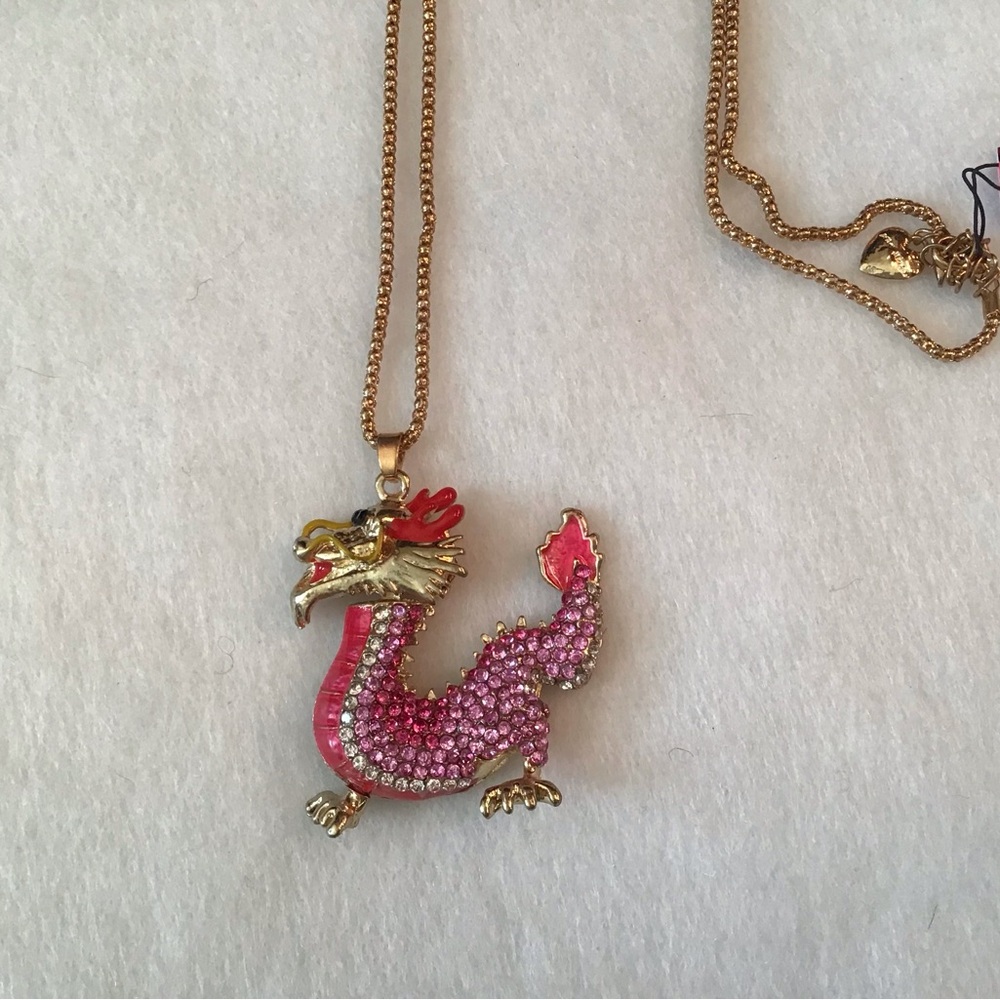 Betsy Johnson dragon necklace